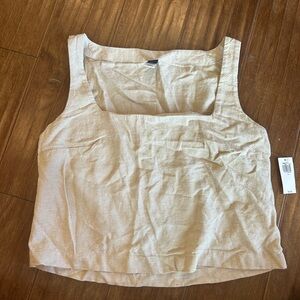 Old Navy Natural Linen Blouse